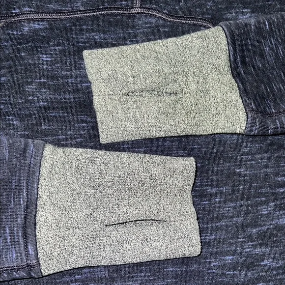 lululemon athletica Scuba Full-Zip Hoodie Black and Heathered Medium Grey Size 8 - Picture 10 of 12